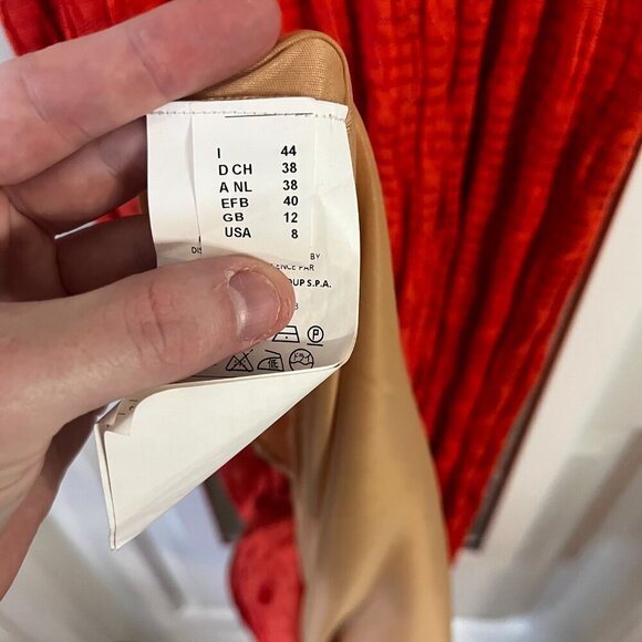 801 MISSONI Runway Knitted/Crochet Coral Lined Long Dress Size US 8 Color Orange - Picture 9 of 10